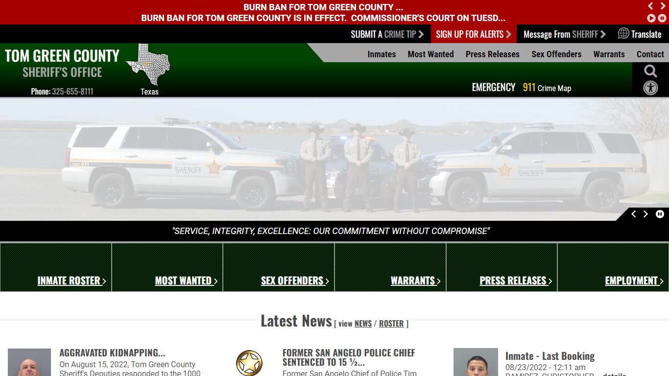 Inmate Roster (509) - Tom Green County Sheriff